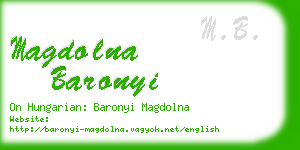 magdolna baronyi business card